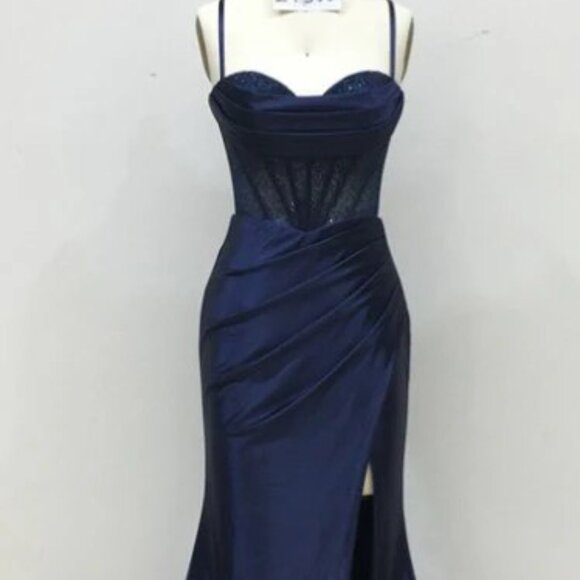 New Sheath Sleeveless Elegant Dress w/ Pleated Sweetheart Neckline TC TL3048L - Picture 1 of 8